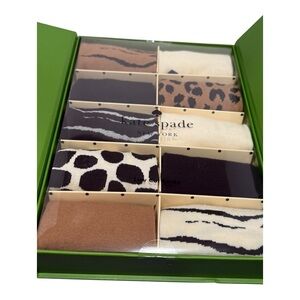 Kate Spade New York 10 Days of Socks Gift Set | Brown & Neutral | New in Box